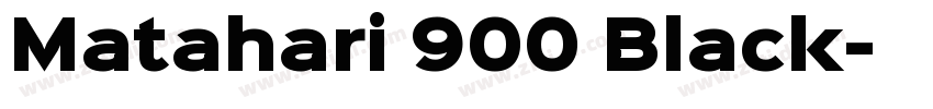 Matahari 900 Black字体转换